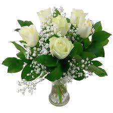 We deliver fresh flower arrangements for birthdays, anniversaries and funerals throughout renfrew, renfrewshire area. Send 6 White Roses Bouquet Uk Next Day Delivery By Clare Florist