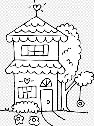 Mewarnai gambar becak colouring mermaid. White House Gingerbread House Buku Mewarnai Garis Halaman S Putih Anak Png Pngegg