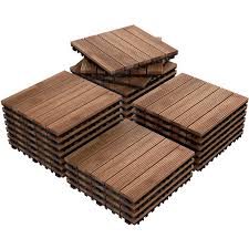 Garden outdoor interlock tiles design. Smilemart Indoor Outdoor Wood Flooring 12 X 12 Tiles For Patio Garden 27 Pieces Brown Walmart Com Walmart Com