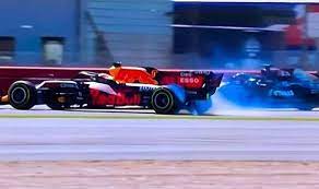 The red bull racing driver hit the back of rival hamilton and slammed hard into the wall,. T2ub7mtqe8y9lm