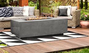 The thing that is not advisable is having a fire pit in an enclosed area.this can be very dangerous due to the lack of proper ventilation. Prism Hardscapes Rectangular Fire Table Porto Modern Fire Table