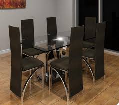 Plan at least 24 of clear space behind dining and desk chairs (measured assuming someone is seated). Revitcity Com Object Black Glass V Style Dining Table And Chairs