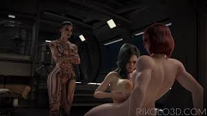 Futa Femshep fucks Miranda and Jack [Mass Effect]
