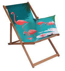 Flamingo Deck Chair Matching Reversible Cushion Set Hardtofind Deck Chairs Classic Decks Cushions