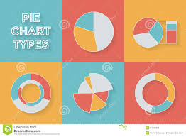 Pie Chart Types Set Of Infographic Elements Stock Vector