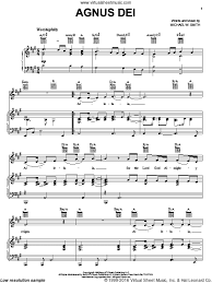 smith agnus dei sheet music for voice piano or guitar