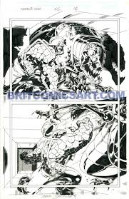 Fantastic Four 65 pg 16 by Mark Buckingham & Mark Waid THING BATTLE PAGE by  Mark Buckingham