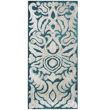 Mirrored Damask Panel Teal 22x48 Mirror Mosaic Teal Mirrors Damask Decor