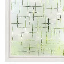 Frosted window film can turn an ordinary glass panel front door into something special with a smart number sticker or house sign. Rabbitgoo 3d Cross Pattern Frosted Noglue Static Cling Privacy Glass Window Film For Sale Online Ebay