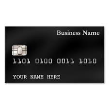 Credit Card Style Business Card 2 Sided Black Zazzle Com Credit Card Design Credit Card Custom Business Cards