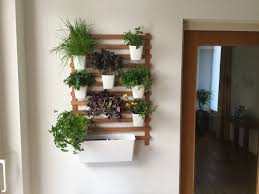 Vertical Garden Using Spare Wood And Ikea S Sunnersta Pots Vertical Garden Garden In The Woods Small Gardens