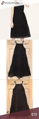 Ann Taylor Loft Black Eyelet Dress Like New Condition From A Smoke Free Home Adjustable Straps Loft Dresses Midi Black Eyelet Dress Eyelet Dress Dresses