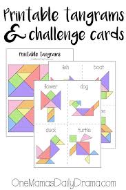Whether the skill level is as a beginner or something more advanced, they're an ideal way to pass the time when you have nothing else to do like waiting in an airport, sitting in your car or as a means to. Printable Tangrams Challenge Cards Make A Fun Kids Activity Or Diy Gift Idea Tangram Activities Card Challenges Tangram Puzzles