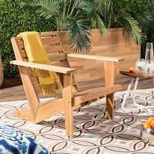 Safavieh Lanty Natural Brown Wood Adirondack Chair Wood Adirondack Chairs Adirondak Chairs Adirondack Chairs Patio