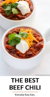 This Ground Beef Chili Recipe Is Easy Healthy And Spicy Learn How To Make The Best Homemade Chili On The Stovetop W In 2020 Beef Chili Recipe Easy Eat Homemade Chili