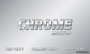 Modern Chrome Text Effect Mockup Full Editable Text Poster Mockup Text Effects Text