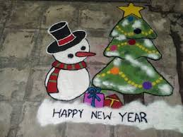 Free Download Happy New Year 2018 Rangoli Designs Images New Year Rangoli Rangoli Designs Images Rangoli Designs