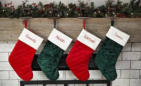 Clearance christmas stocking, farmhouse christmas stockings. Personalized Velvet Christmas Stockings Qualtry