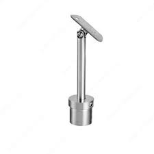 Aluminum, brass, bronze, steel and stainless steel; Post Mount Tubular Height And Angle Adjustable Handrail Bracket Onward Hardware