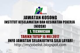 Jawatan Kosong Institut Keselamatan Dan Kesihatan Pekerjaan Negara Niosh 16 Mei 2017 Jawatan Kosong Terkini Di Institut Keselama Personal Care Person Care