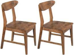 Crafted from solid woods (oak,pine,acacia). Summit Mango Wood Dining Chair Pair Cfs Furniture Uk