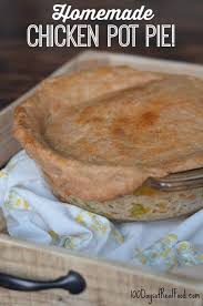 Stir cooked chicken, frozen peas, and parmesan into the mixture and remove skillet from heat. Homemade Chicken Pot Pie