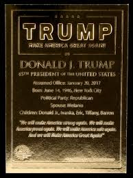 Donald trump's camp on wednesday revealed four red and gold card designs emblazoned with the former president's signature, a 'save america' logo, and room for a name, member id. Donald Trump 23kt Gold Card Pristine Auction