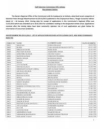 List of Applications received after closing dates