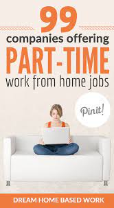 Prefer A Part Time Work From Home Job This Amazing List Of 99 Part Time Options Ideal For Stay At Home Successful Home Business Work From Home Jobs Home Jobs