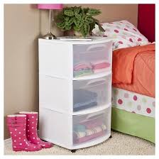 You can make use of randomly sized wooden boxes and hit two targets with one arrow. Sterilite Three Drawer Wide Cart With Clear Drawers Sterilite Storage Plastic Drawers