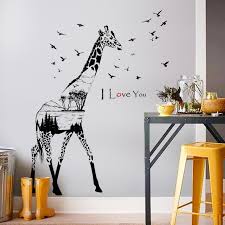 Kunst tapeten sind der hit! Neue Abstrakte Giraffe Moderne Wohnzimmer Dekoration Vinyl Wand Aufkleber Decals Poster Diy Ich Liebe Dich Zitate Wohnkultur Tapete Decor Wallpaper Vinyl Wallvinyl Wall Stickers Aliexpress