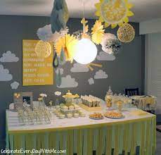 31 Days To An Awesome Party A Terrific Party Table Display Day 9 Celebrate Every Day With Me Sunshine Baby Showers Sunshine Birthday Parties Sunshine Birthday