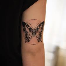 Pretty Black And Grey Tattoo Of Butterfly Motive Done By Tattoo Artist Xavtattoo Black Ink Tattoos Butterfly Tattoo Designs Ink Tattoo