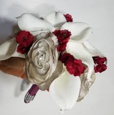Burgundy peach coral yellow rose bouquet wedding fall. Champagne Burgundy Rose Calla Lily Bridal Wedding Bouquets