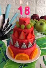 Watermelon Cake Video Fruit Birthday Cake Fruit Birthday Watermelon Cake