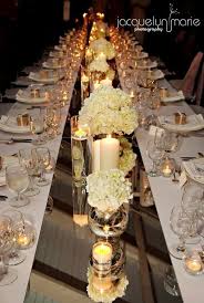 Mirror Table Centerpiece Love This Table Runners Wedding Pretty Wedding Table Wedding Table