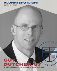 Guy Dutcher '87 has been selected to serve as chair of the Wisconsin  Committee of Chief Judges. Chief judge of the fourth judicial  administrative district, Guy was named chair by his fellow