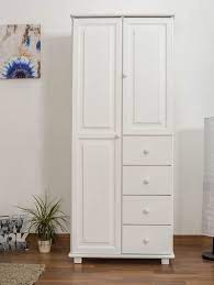 Sie sind in zahlreichen varianten als vitrinen, regale oder geschlossene schränke erhältlich. Kleiderschrank Kiefer Vollholz Massiv Weiss Lackiert 009 Abmessung 190 X 80 X 60 Cm H X B X T