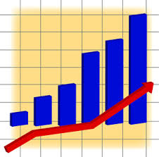 Chart Clipart Image A Bar Graph And A Red Arrow Showing