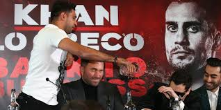 Amir Khan Throws Water