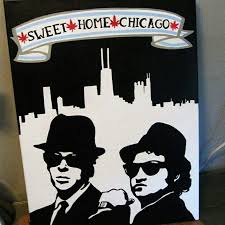 Sweet Home Chicago Custom 420 Blues Brothers Painting On Canvas Canvas Painting Hand Painted Painting