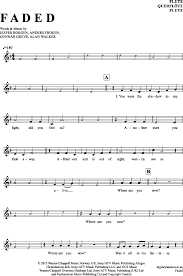 Faded Querflote Alan Walker Pdf Noten Klick Auf Die Noten Um Reinzuhoren Noten Und Playback Zum Dow Saxophon Noten Klarinette Noten Querflote Noten