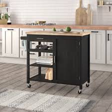 A contemporary take on storage and display, this efficient kitchen island expands your kitchen work space in a compact silhouette. Belleze Wood Top Multi Storage Cabinet Rolling Kitchen Island Table Cart With Wheels Black Walmart Com Walmart Com