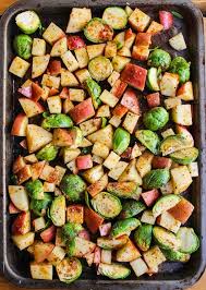 Check spelling or type a new query. One Pan Chicken With Lemon Garlic Potatoes Brussels Sprouts A Saucy Kitchen