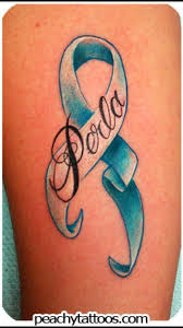 If you're considering getting a cancer ribbon tattoo, it can be useful to know which color corresponds to the specific form of cancer you wish to address. Awareness Tattoo Cancer Ribbon Tattoos Cancer Tattoos Ribbon Tattoos