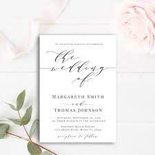 Editable Wedding Invitation Template Simple Rustic Wedding Etsy Western Wedding Invitations Wedding Invitation Templates Modern Wedding Invitation Wording