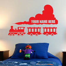 Quality service and professional assistance is provided when you shop with aliexpress, so don't wait to take advantage of our prices on these and other items! Personalised Train Wall Stickers Vinyl Kids Bedroom Decals Art Decor W206 Ebay