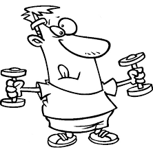 Boy Exercising With Dumbbells Coloring Pages Kids Play Color Coloring Pages Online Coloring Coloring Pages For Kids