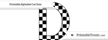 Alphabet templates to print and download mnop. Free Black Checker Pattern Extra Large Capital Letter D Cut Outs Printable Treats Com
