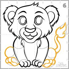 Taking into account the circles, draw the nose and mouth. A Simple Lion Drawing With Easy Step By Step Guides Craft Mart
